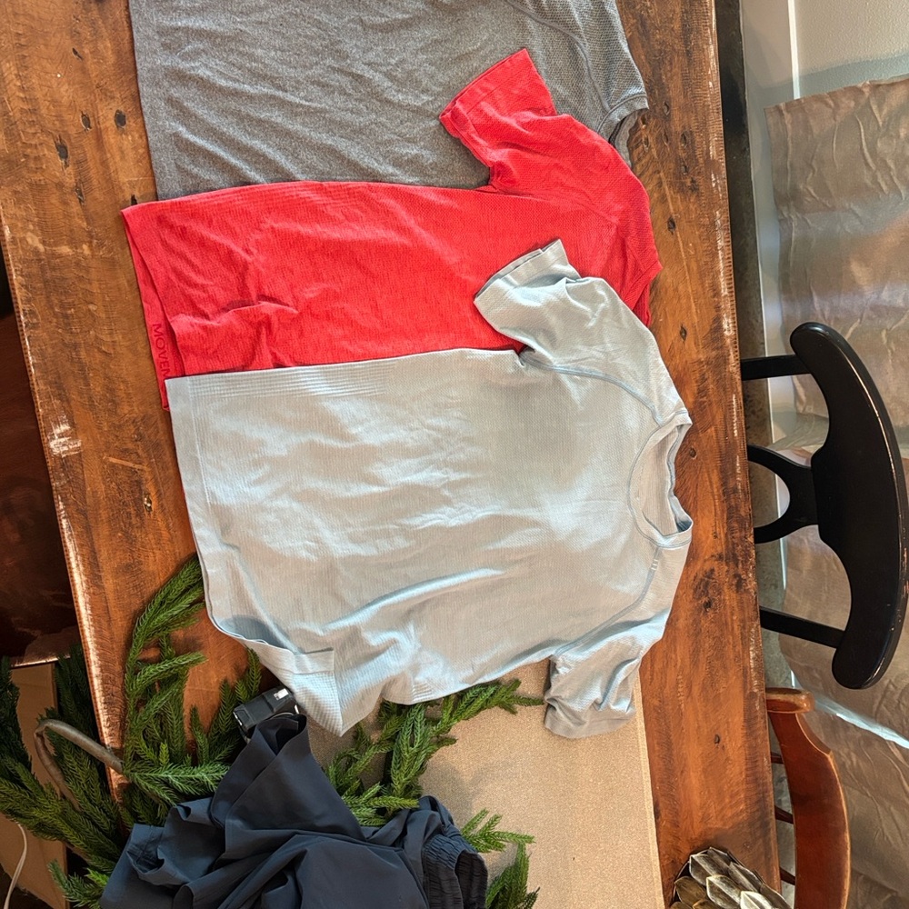 lululemon athletica Kids Gray and Red Tees